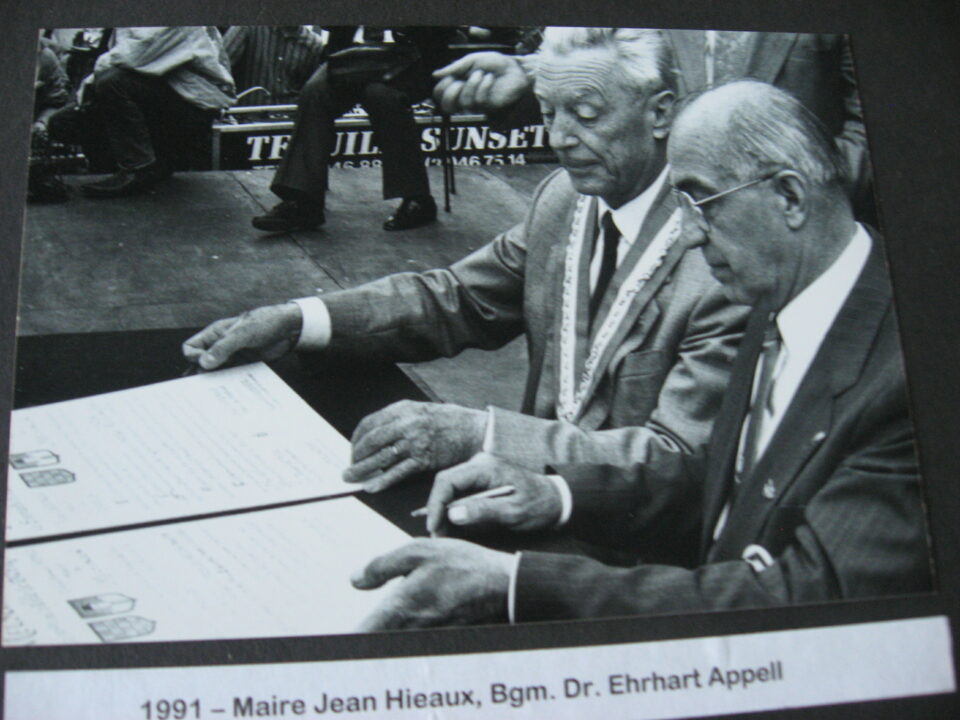 1991 - 25 Jahre in Dreux - Maire Hieux und BGM Dr. Appell